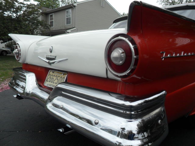 1957 Red/white Ford Fairlane hardtop coupe
