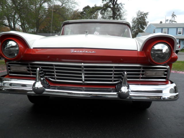 1957 Red/white Ford Fairlane hardtop coupe