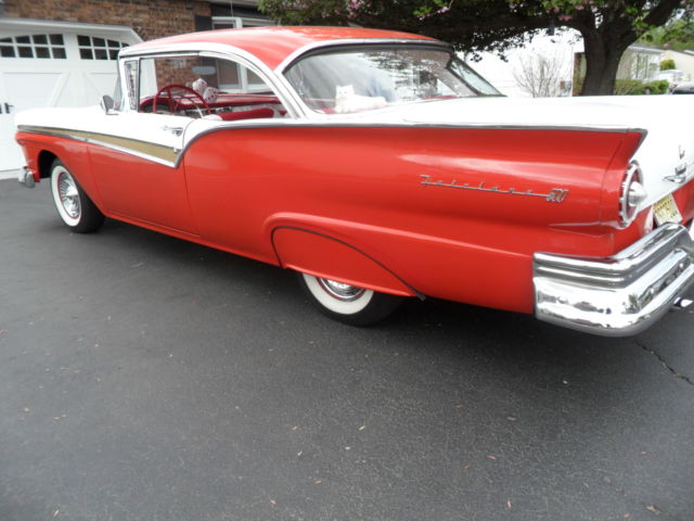 1957 Red/white Ford Fairlane hardtop coupe