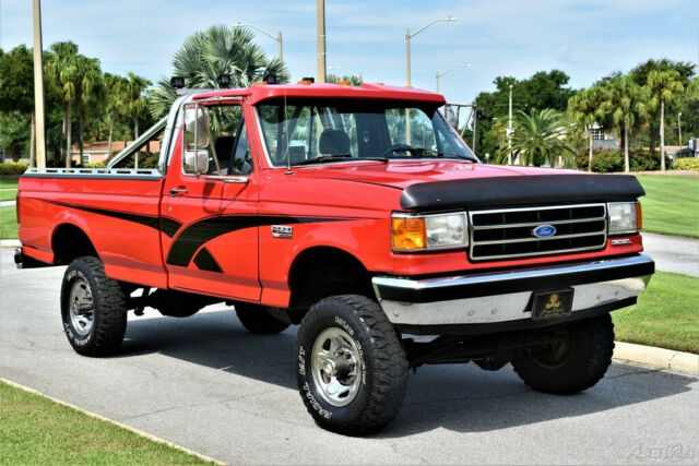1989 Red Ford F-350 Pickup Truck