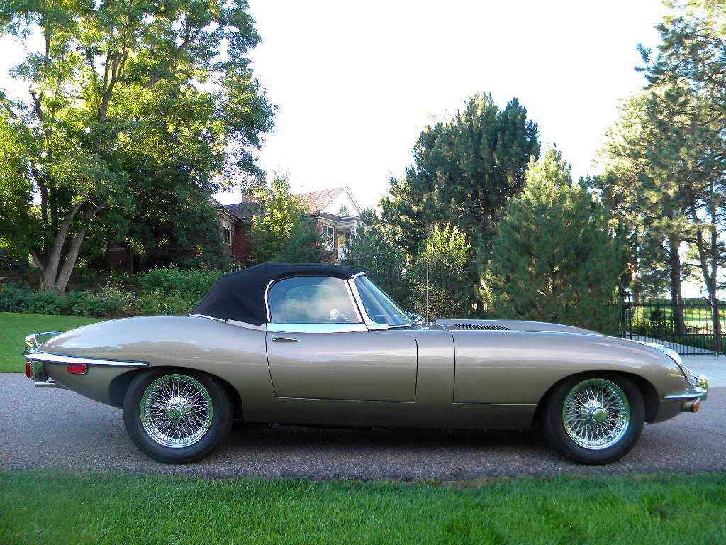 1970 Golden Sand Jaguar E-Type Convertible