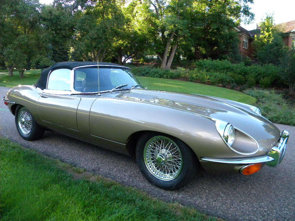 1970 Golden Sand Jaguar E-Type Convertible