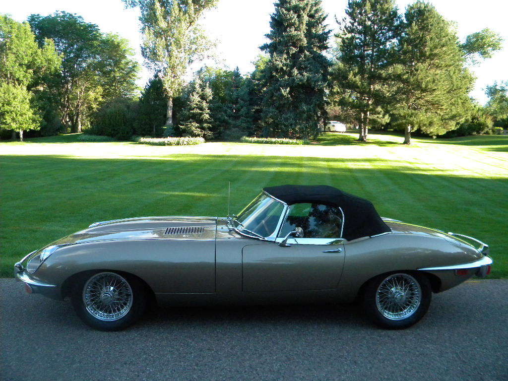 1970 Golden Sand Jaguar E-Type Convertible