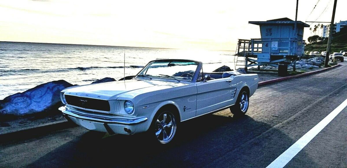 1966 Wimbledon White Ford Mustang Convertible
