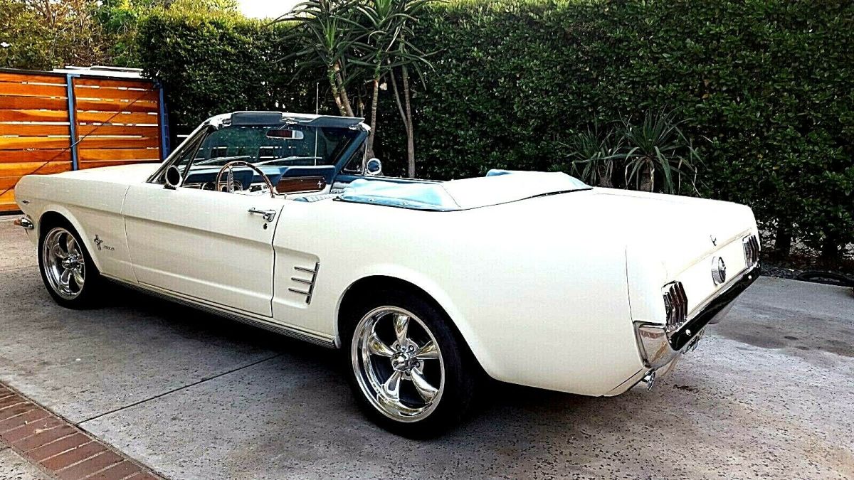 1966 Wimbledon White Ford Mustang Convertible