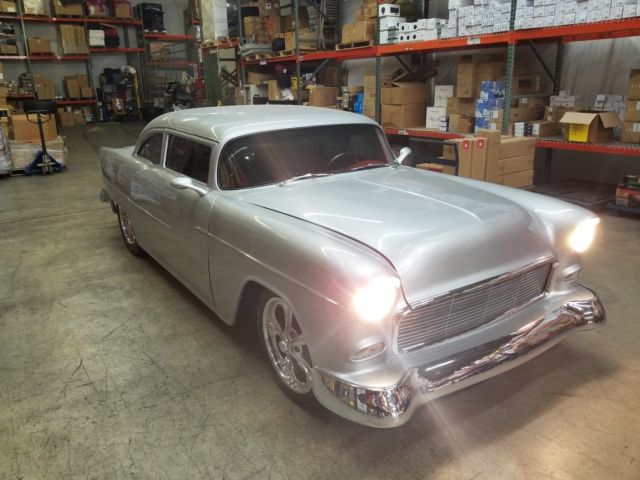 1955 Silver Chevrolet Bel Air Coupe