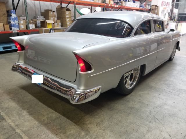 1955 Silver Chevrolet Bel Air Coupe