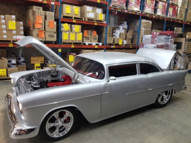 1955 Silver Chevrolet Bel Air Coupe