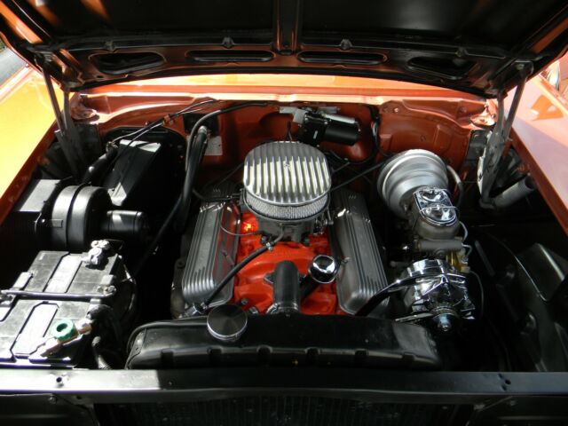 1957 Atomic Orange Chevrolet Bel Air/150/210 2 door post
