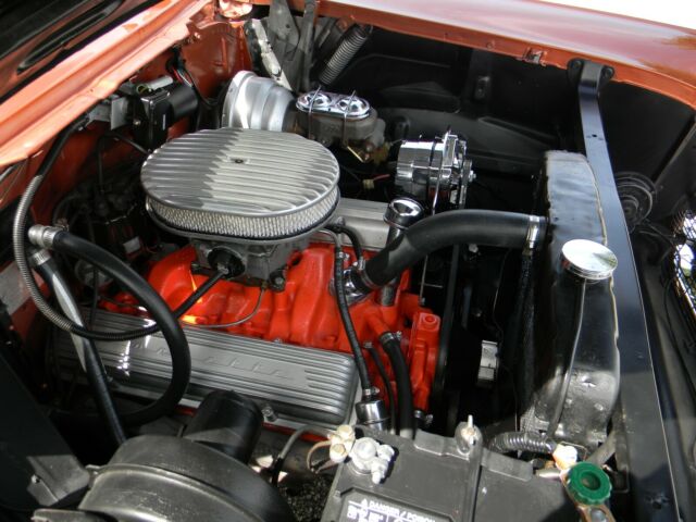 1957 Atomic Orange Chevrolet Bel Air/150/210 2 door post
