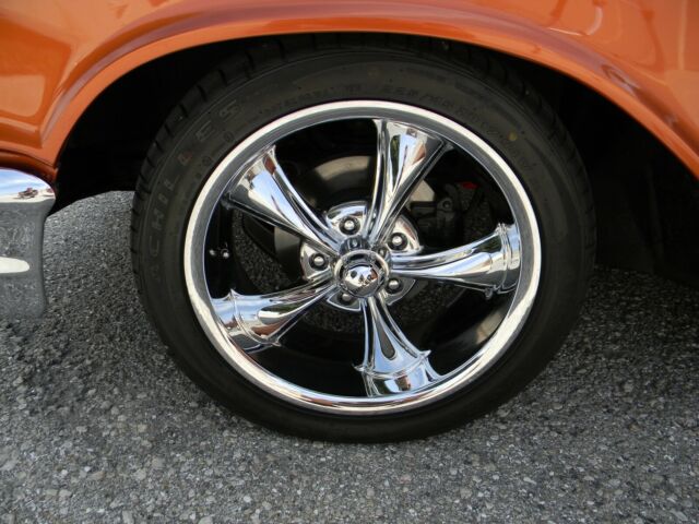 1957 Atomic Orange Chevrolet Bel Air/150/210 2 door post