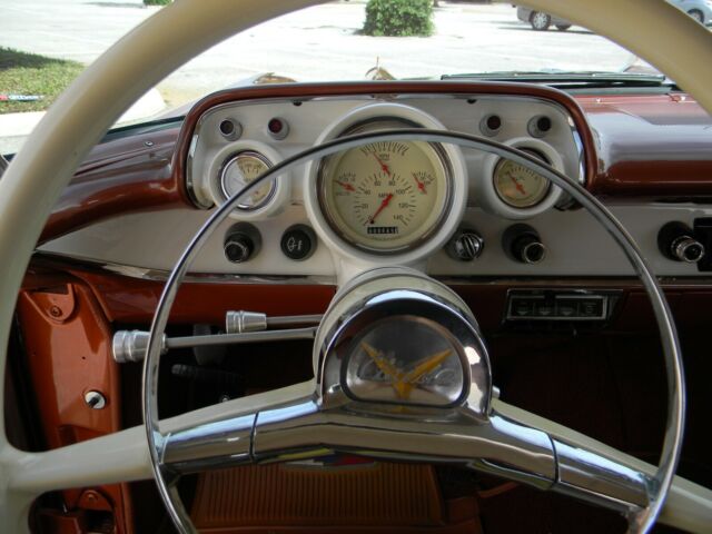 1957 Atomic Orange Chevrolet Bel Air/150/210 2 door post