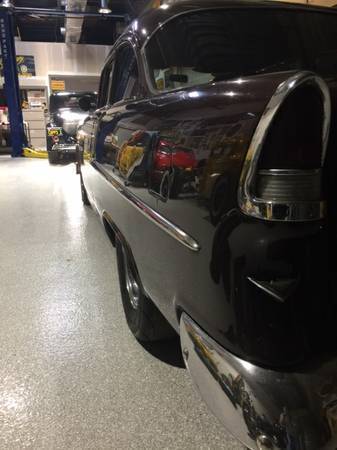 1955 Black Cherry Chevrolet Bel Air/150/210 Coupe