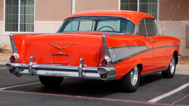 1957 Red Chevrolet Bel Air/150/210 Coupe