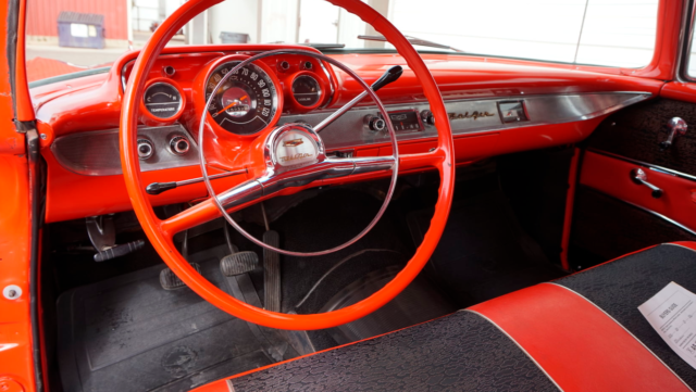 1957 Red Chevrolet Bel Air/150/210 Coupe