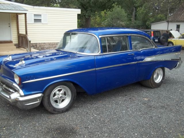 1957 Blue Chevrolet Bel Air/150/210 2 Door