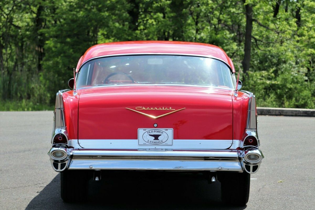 1957 Red Chevrolet Bel Air/150/210 Hardtop