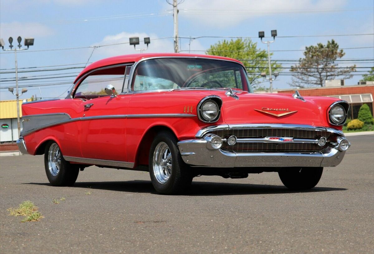 1957 Red Chevrolet Bel Air/150/210 Hardtop
