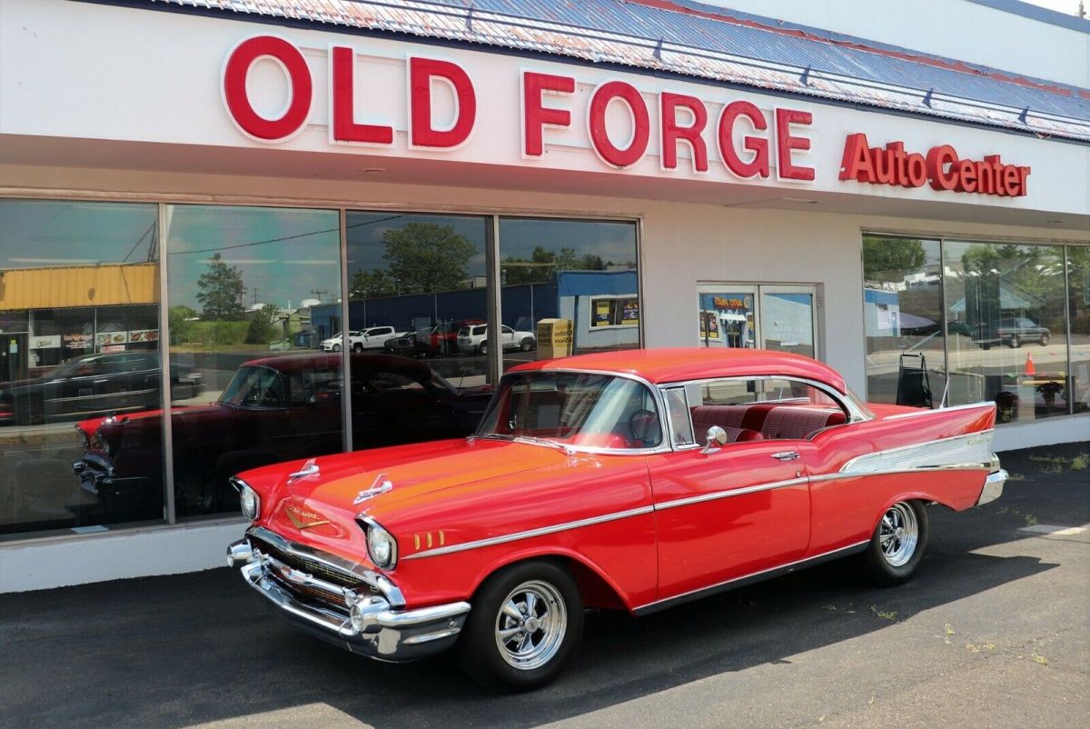 1957 Red Chevrolet Bel Air/150/210 Hardtop