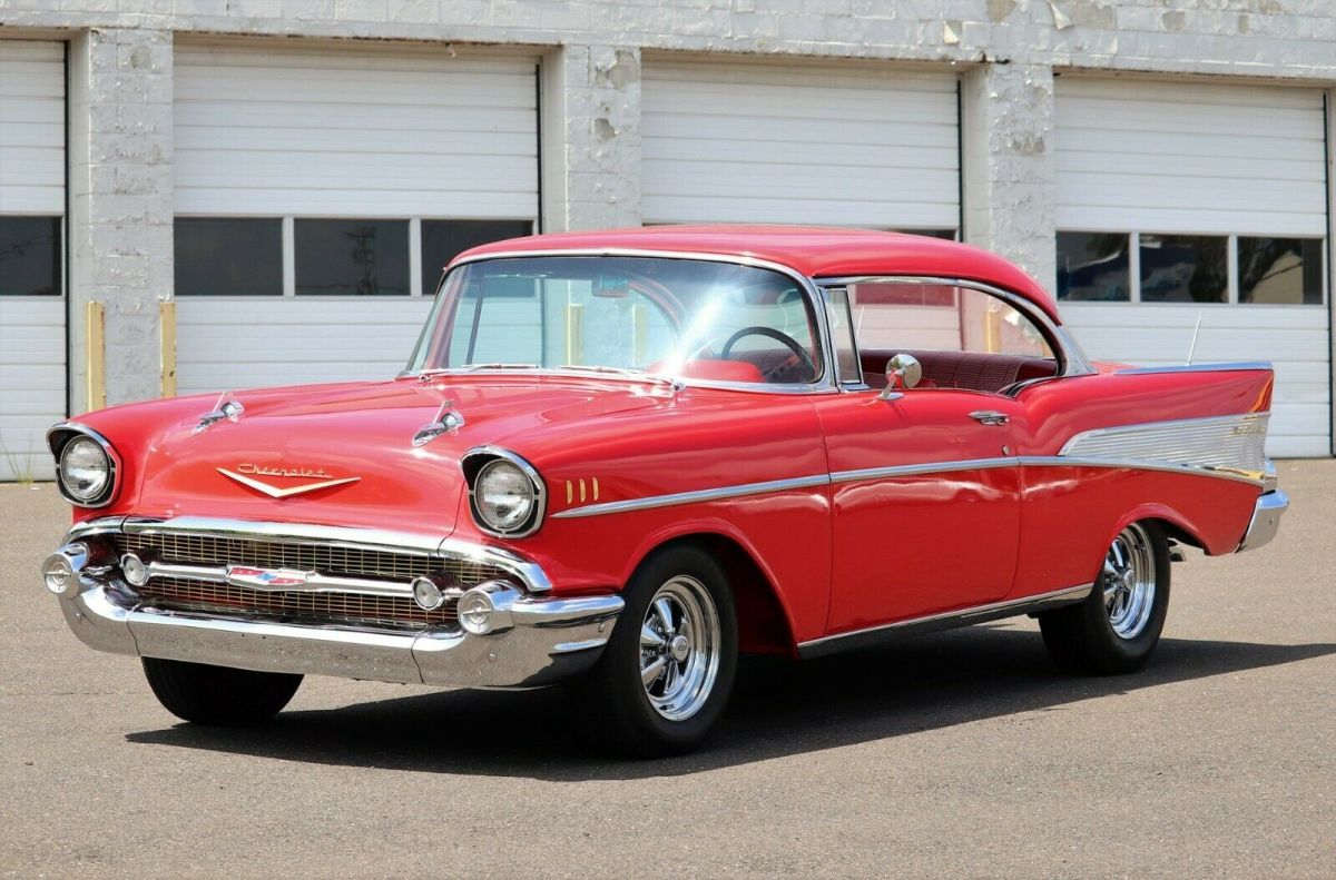1957 Red Chevrolet Bel Air/150/210 Hardtop
