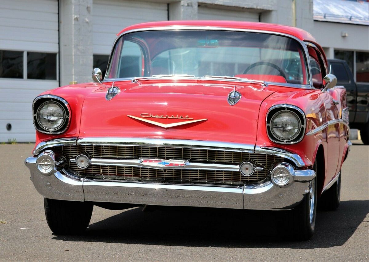 1957 Red Chevrolet Bel Air/150/210 Hardtop