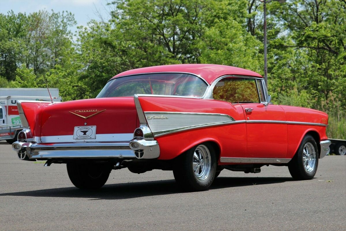 1957 Red Chevrolet Bel Air/150/210 Hardtop