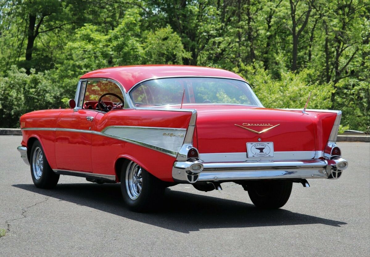 1957 Red Chevrolet Bel Air/150/210 Hardtop
