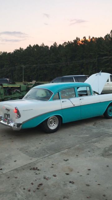 1956 Green Chevrolet Bel Air/150/210 Sedan