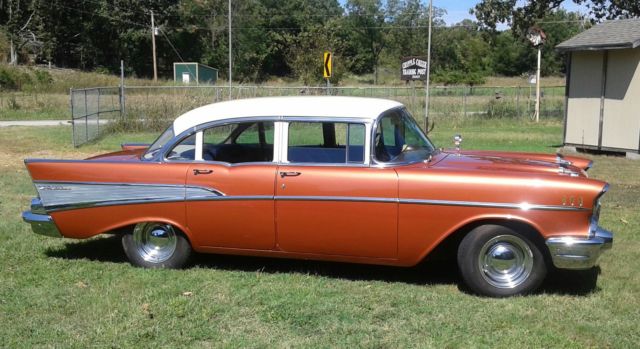 1957 copper Chevrolet Bel Air/150/210 4 door