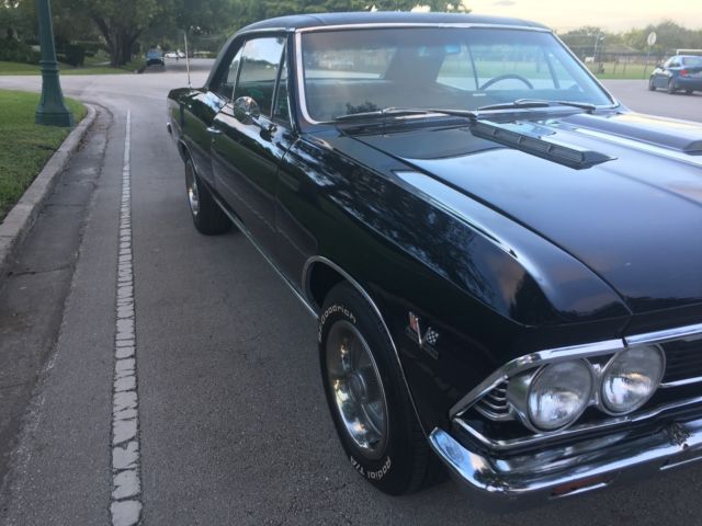 1966 black Chevrolet Chevelle Coupe