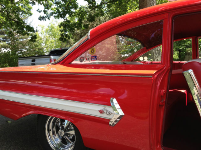1960 Red Chevrolet Bel Air/150/210 2 Door Post