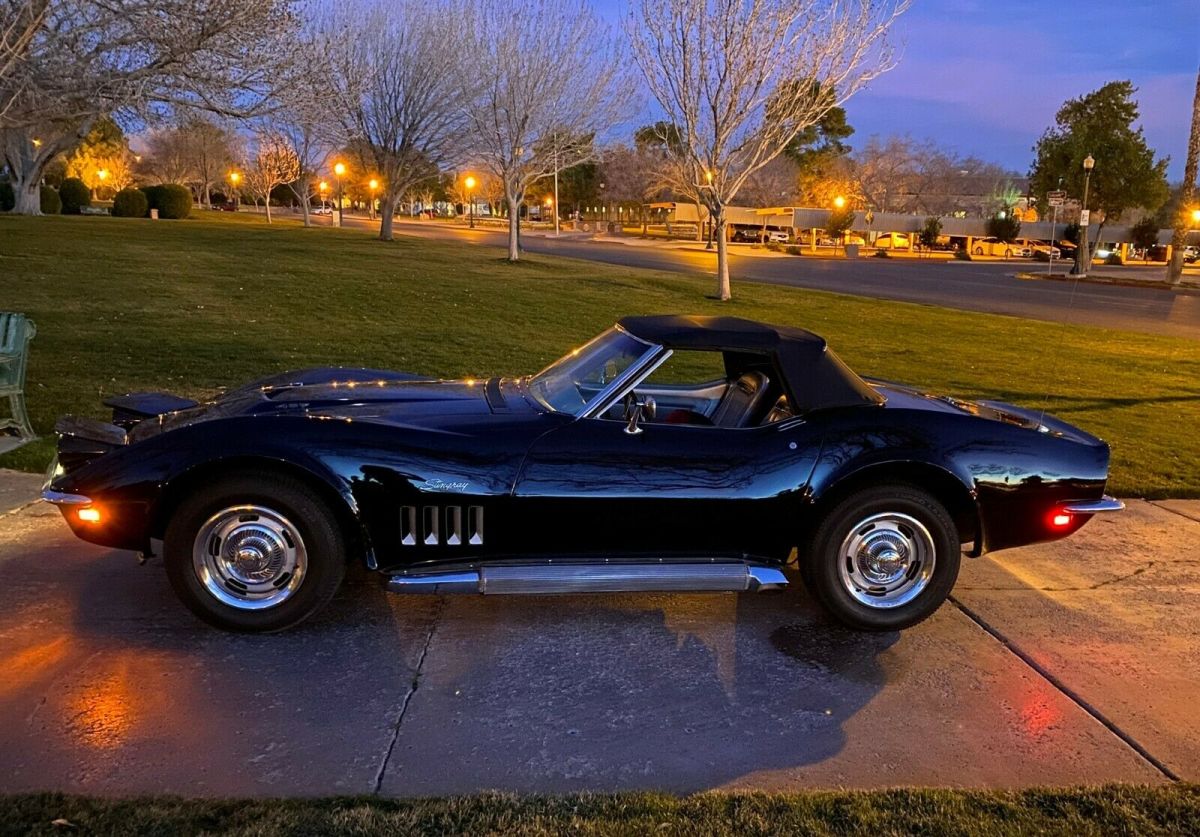 1969 Black Chevrolet Corvette Convertible