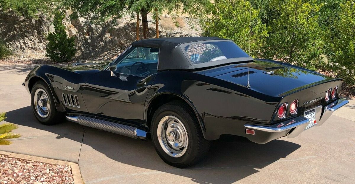 1969 Black Chevrolet Corvette Convertible