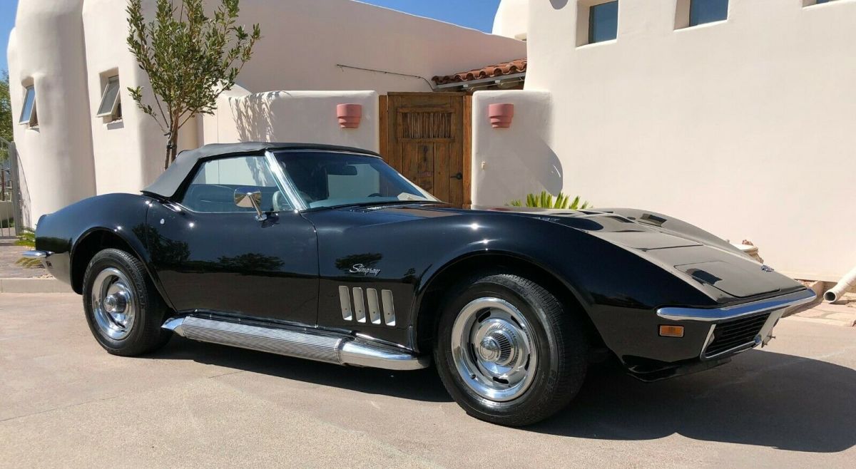 1969 Black Chevrolet Corvette Convertible