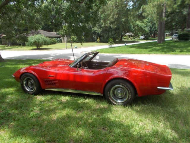 1971 Red Chevrolet Corvette Convertible