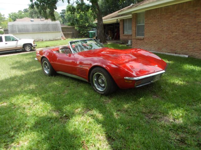 1971 Red Chevrolet Corvette Convertible
