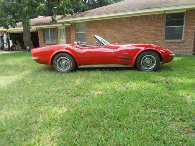 1971 Red Chevrolet Corvette Convertible