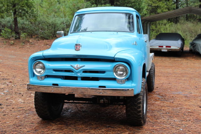 1955 blue Ford F-100 Standard Cab Pickup
