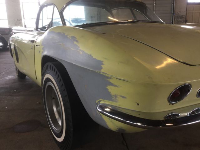 1962 Yellow Chevrolet Corvette Convertible