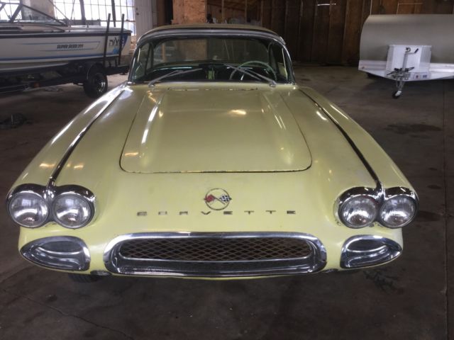 1962 Yellow Chevrolet Corvette Convertible