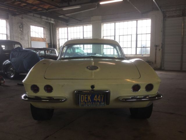 1962 Yellow Chevrolet Corvette Convertible