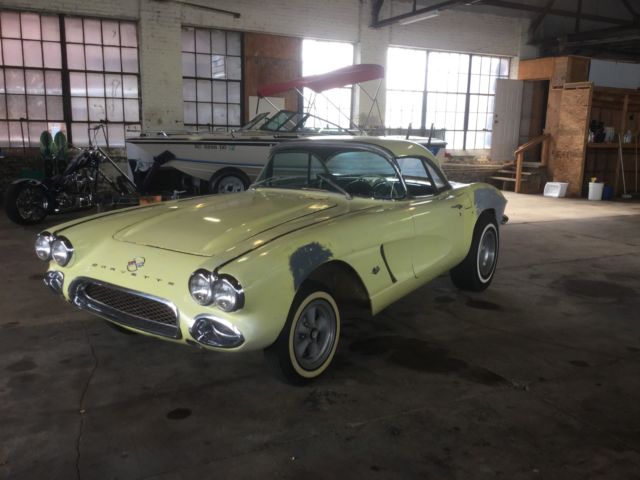 1962 Yellow Chevrolet Corvette Convertible