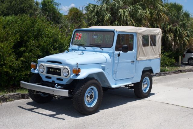 1978 Blue Toyota Land Cruiser Convertible