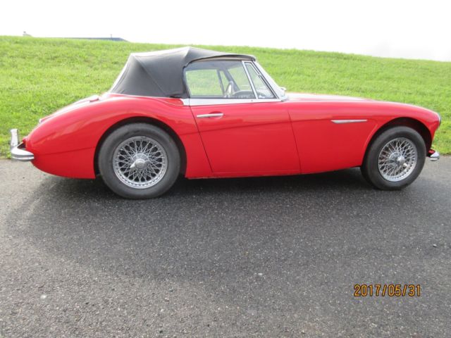 1963 Red Austin Healey 3000 Convertible