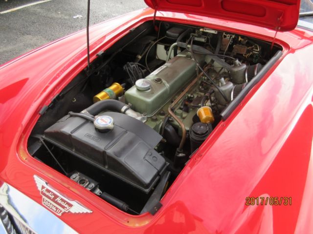 1963 Red Austin Healey 3000 Convertible