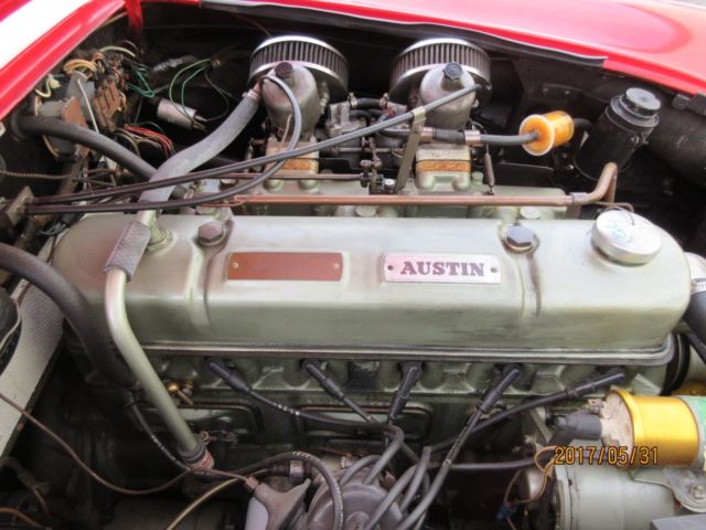 1963 Red Austin Healey 3000 Convertible