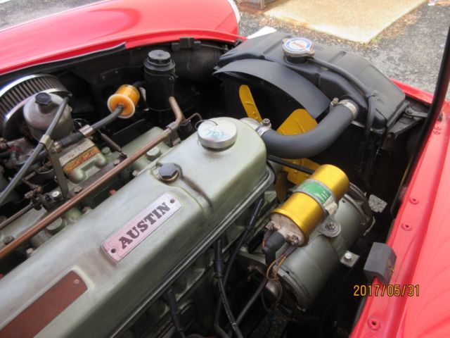 1963 Red Austin Healey 3000 Convertible