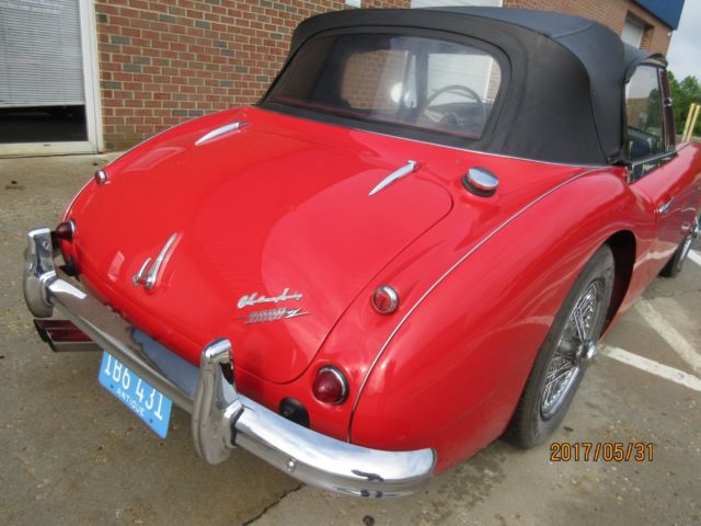 1963 Red Austin Healey 3000 Convertible