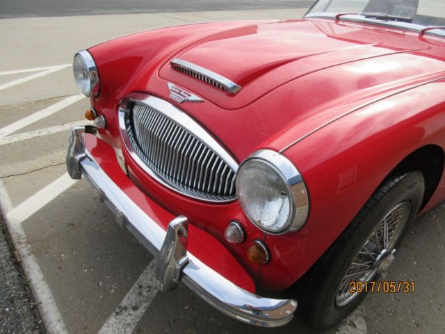 1963 Red Austin Healey 3000 Convertible