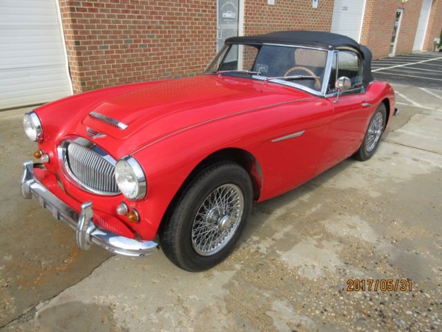 1963 Red Austin Healey 3000 Convertible